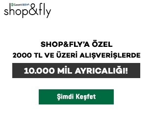 Shop & Fly’a özel 2000 TL ve üzeri alışverişinizde 10.000 mil ayrıcalığı!