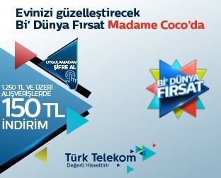 Türk Telekom’a Özel 1250 TL ve Üzeri Alışverişlerde 150 TL İndirim!