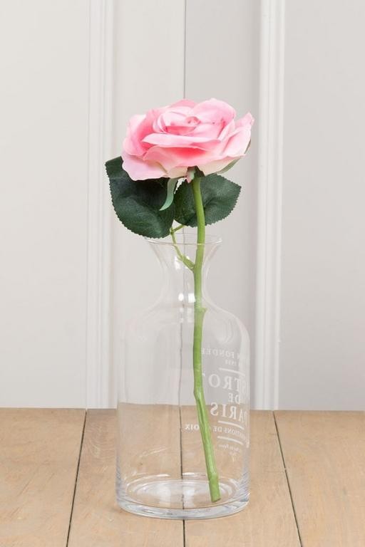  Dekoratif Yapay Çiçek Pembe Gül 30cm