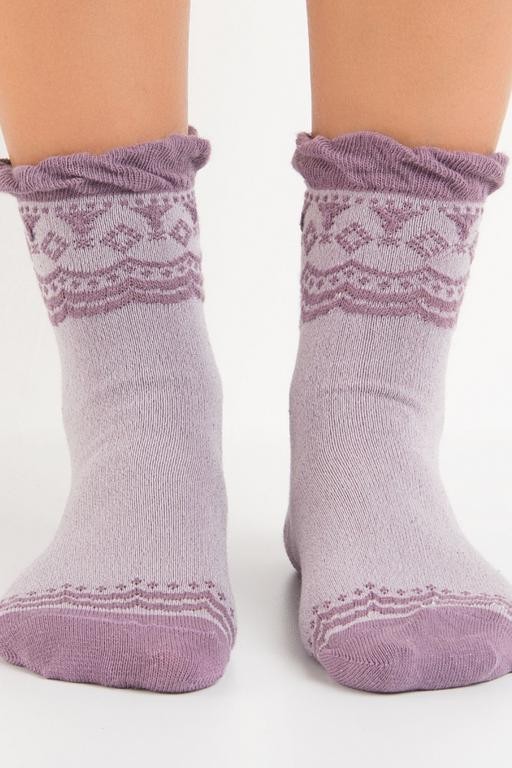  Bayan Fırfırlı Soket Çorap