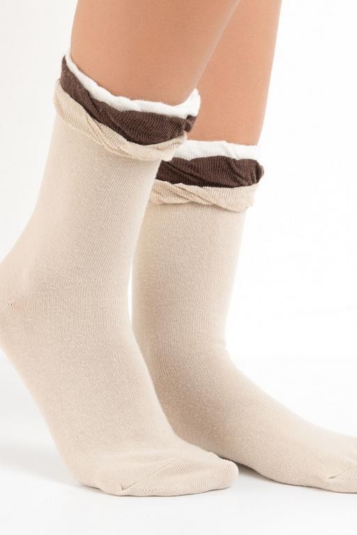  Bayan Fırfırlı Soket Çorap