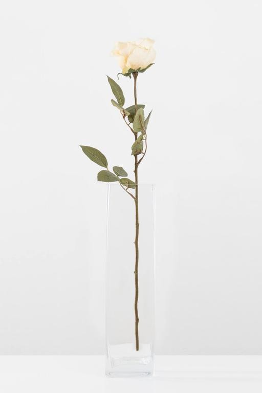  Dekoratif Yapay Çiçek - Krem Gül