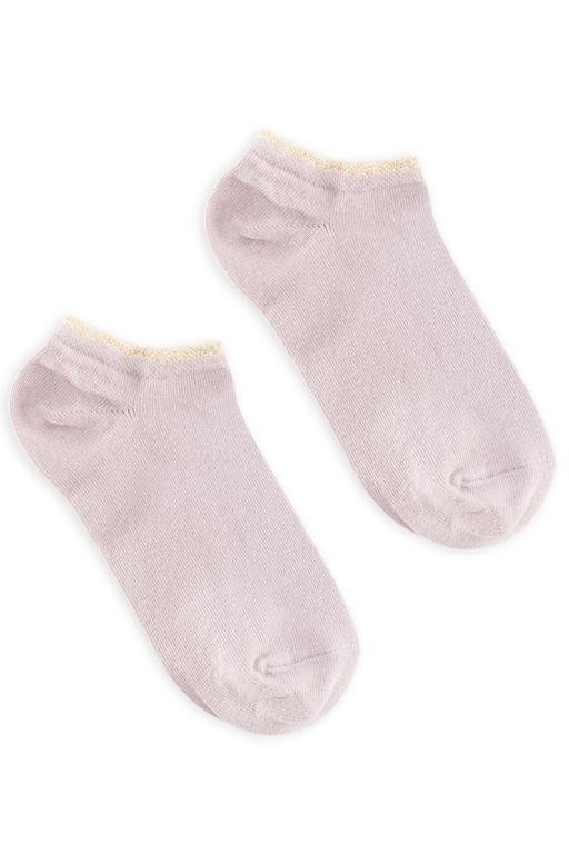  Bayan 3-lü Ekose Simli Patik Çorap