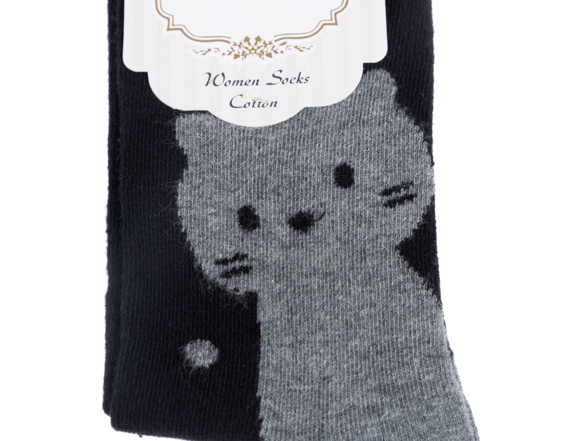  Bayan Kedili Lastiksiz Soket Çorap