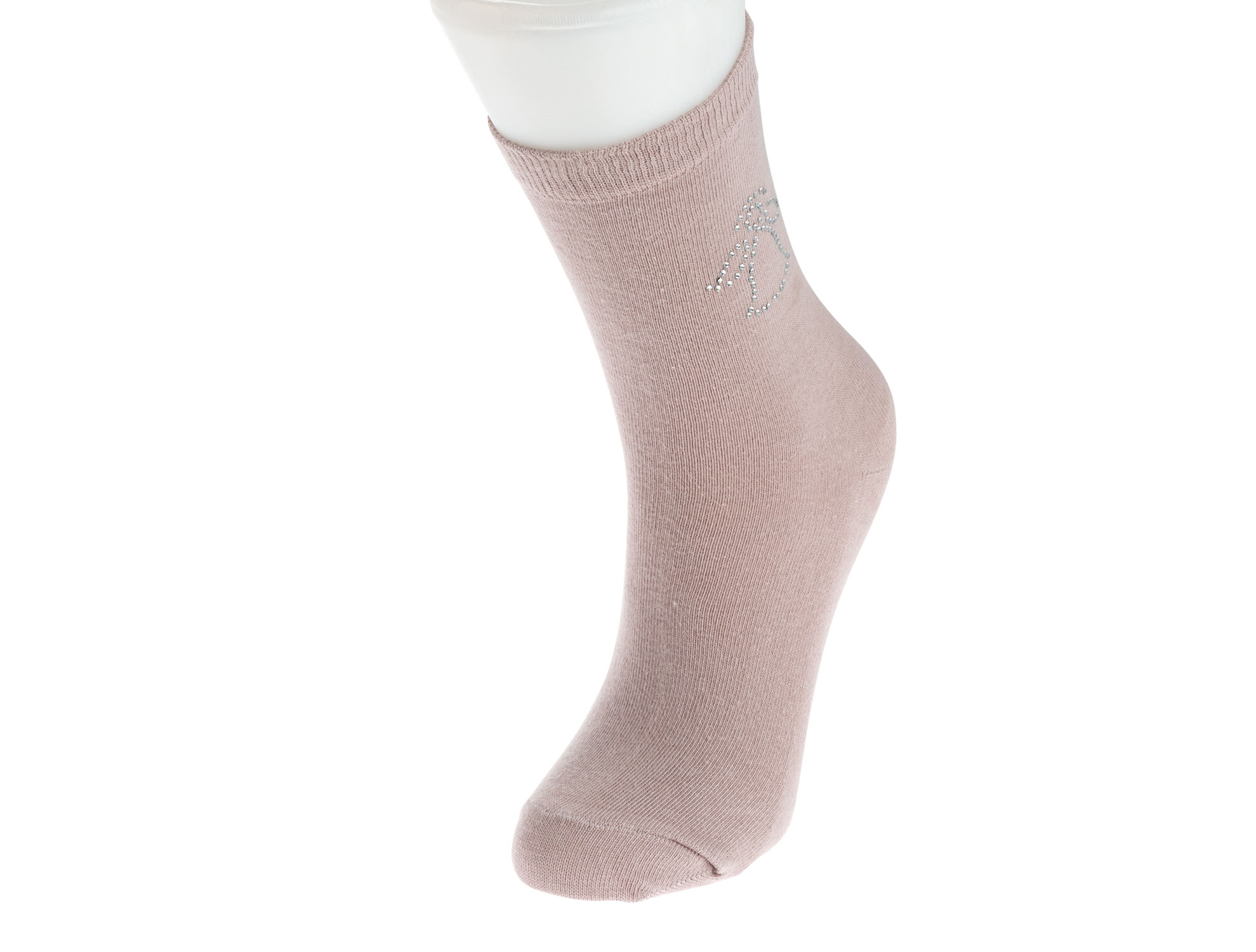  Kristal Melek Baskılı Bayan Soket Çorap
