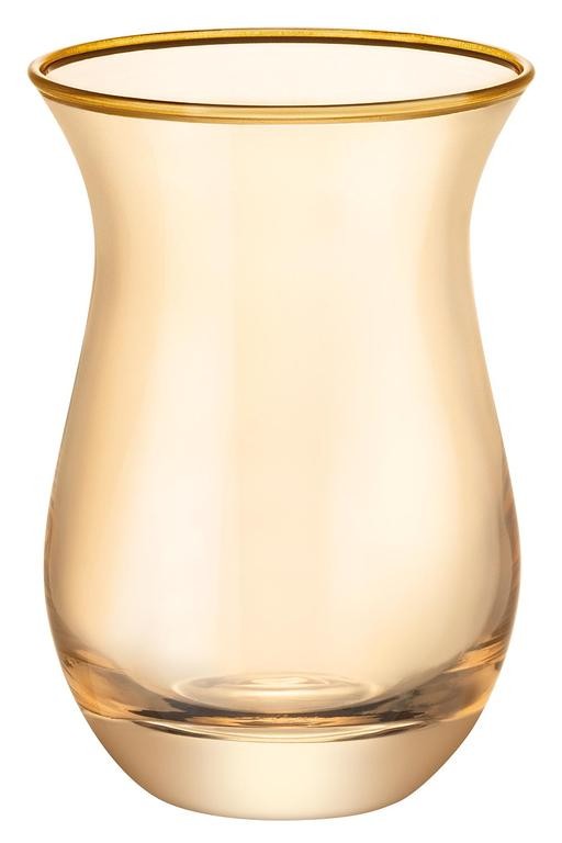  Clarette-Altın Yaldızlı Amber 6-Lı Çay Bardağı Seti 168 Ml