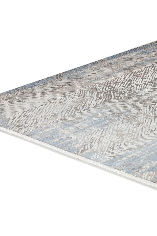  Adalin İplik Boyalı Kadife Halı - Mavi - 80x150 cm