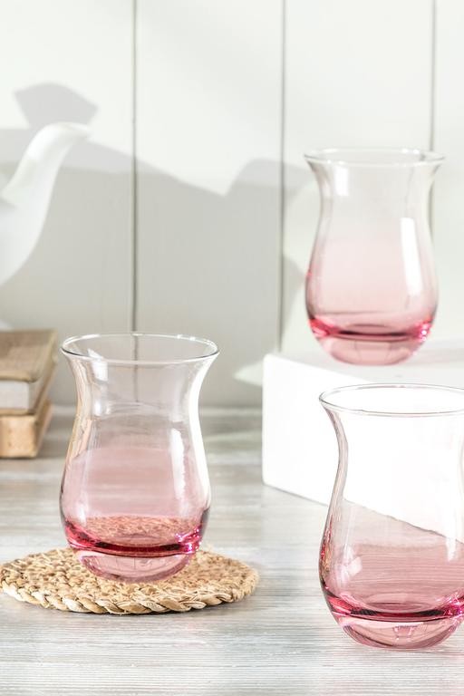 Clarette-Pink Touch 6'lı Çay Bardağı Seti - 168 ml