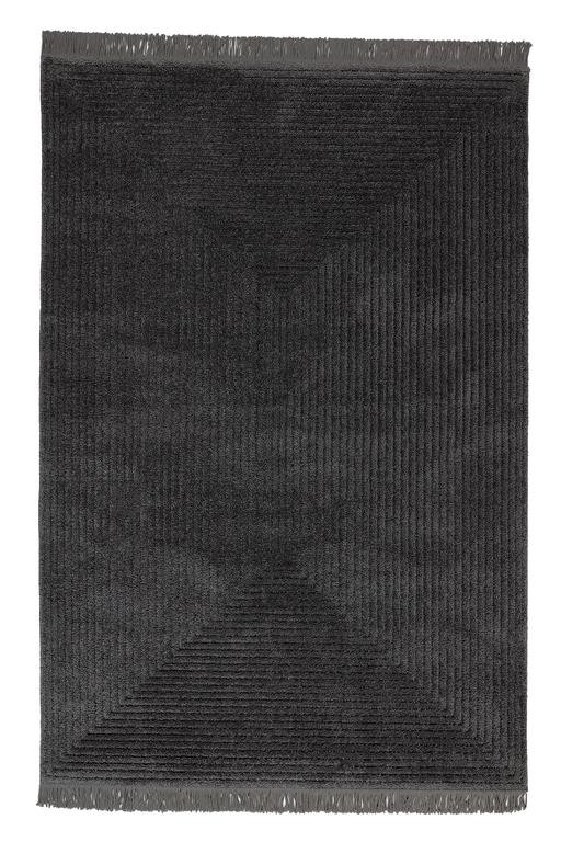  Diane Saçaklı Halı - Antrasit - 120x170 cm