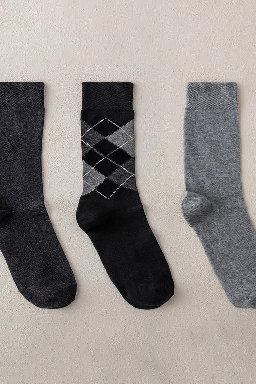  Plaid Erkek 3 lü Soket Çorap