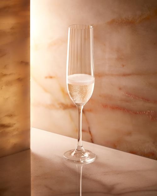 Sanremo 6'lı Kristal Optikli Şampanya Kadehi Seti - 190ML
