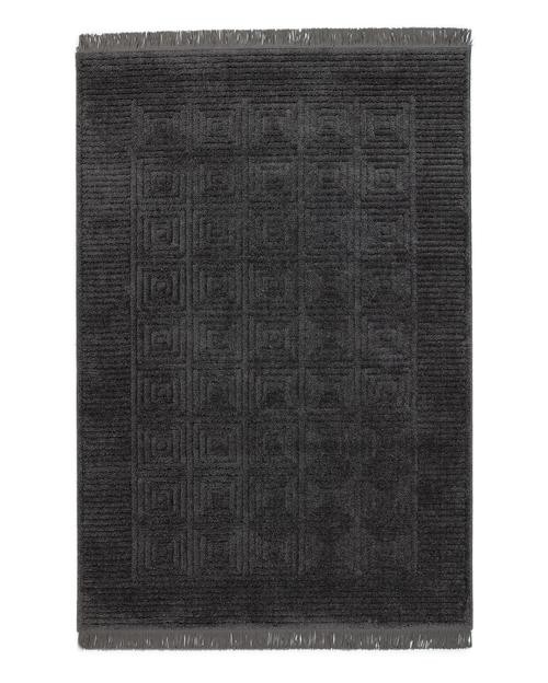 Laura Saçaklı Halı - Antrasit - 120x170 cm