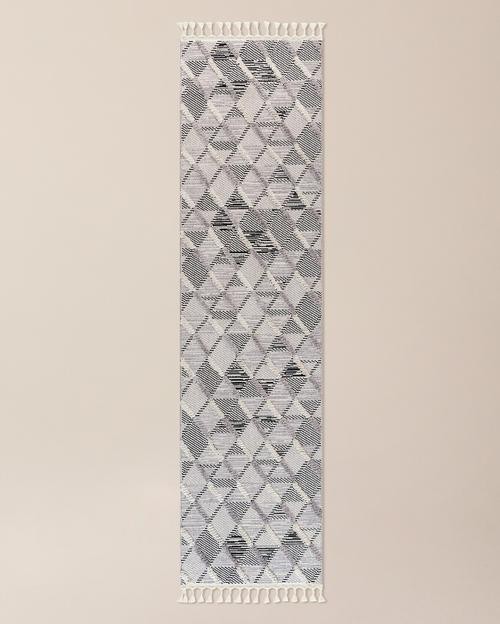 Coleus Halı - Gri - 80x300 cm
