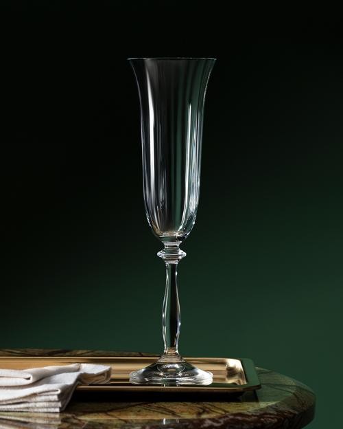 Lucinda Optikli 4'lü Kristal Şampanya Kadehi Seti - 190ML